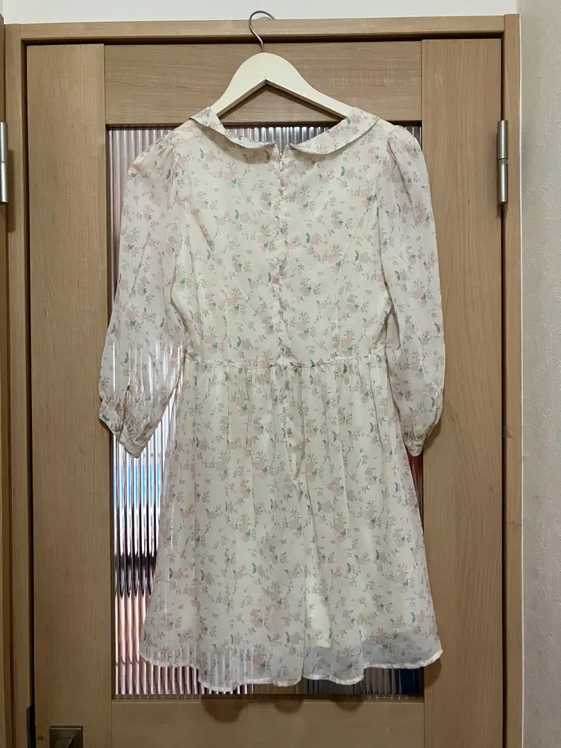 Thumbnail of Dazzlin floral long-sleeved knee-length dress