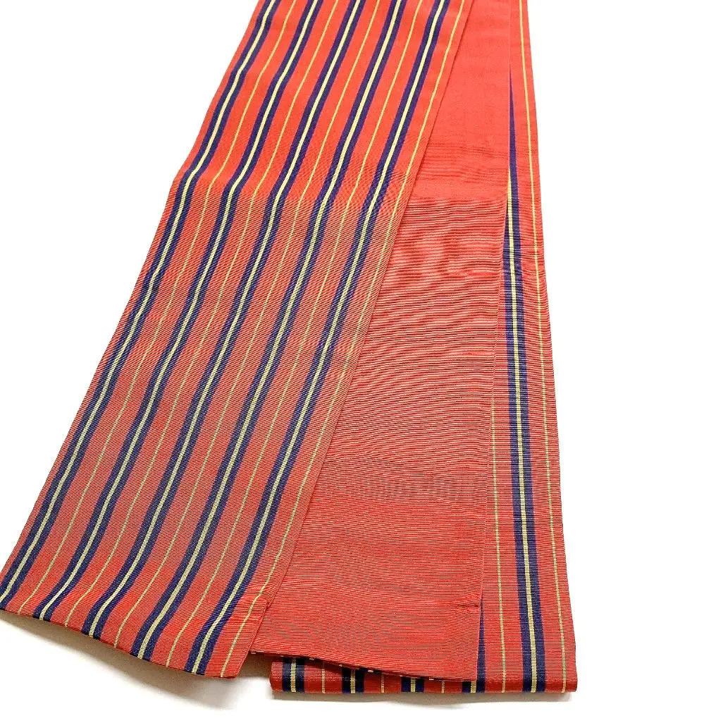 Thumbnail of [2630] Hanhaba Obi Striped Ledger Stripe Kimono Yukata Hanhaba Obi Hakama