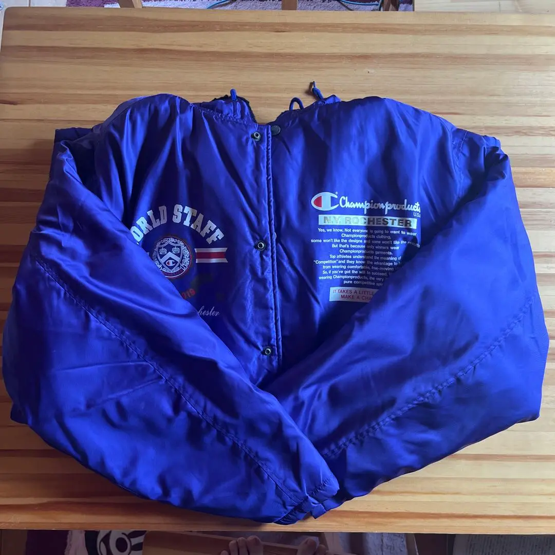 Champion フリース裏地 ベンチコート ブラック ジュニア裏フリースベンチコート ロング コート[品番
