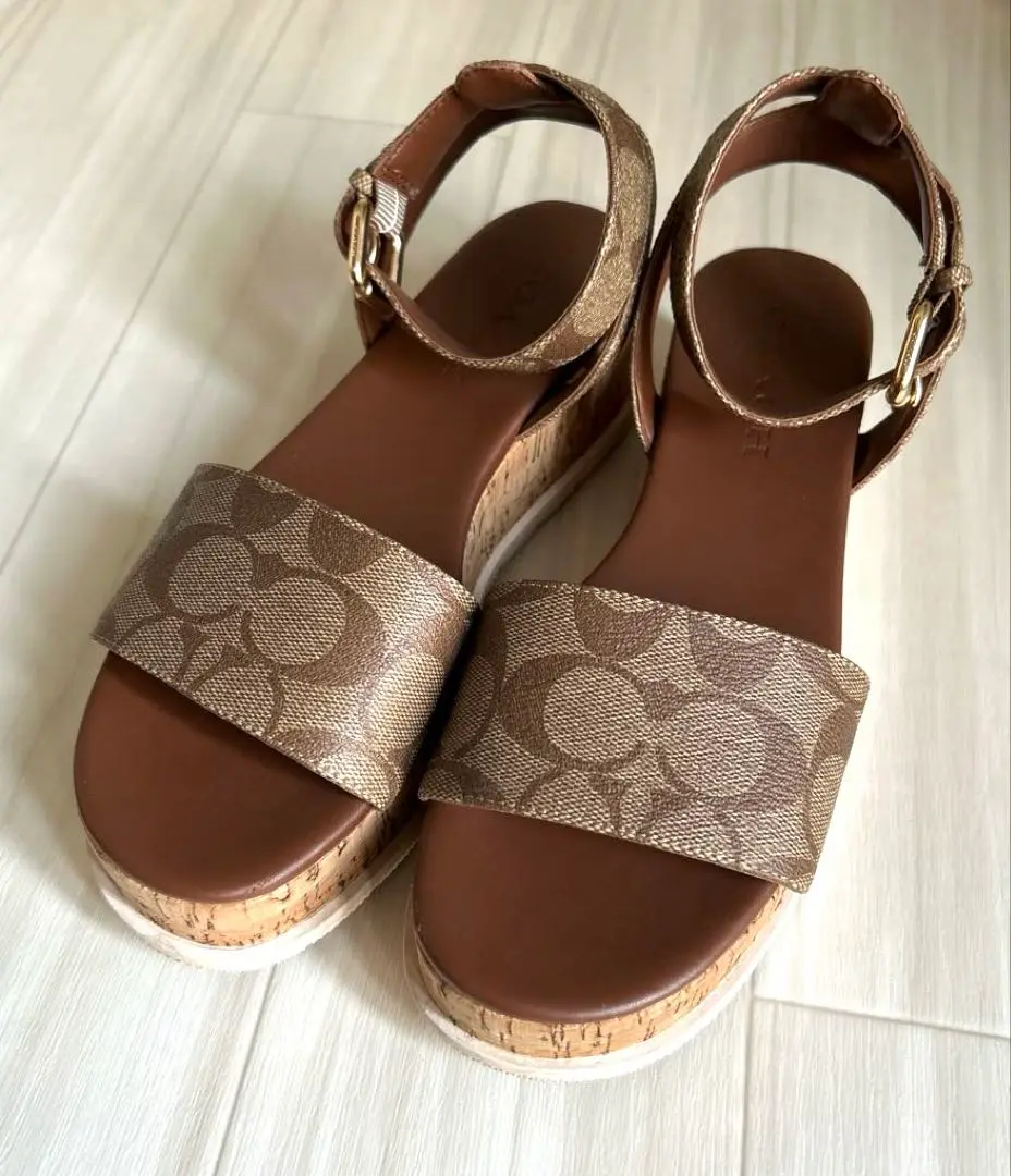 美品□trippen 【23.5】FRINGE アンクルストラップ サンダル 黒