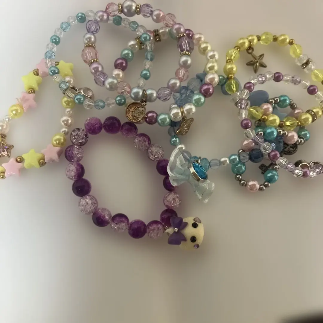 彩色繽紛的珠子手鍊套裝 的縮圖