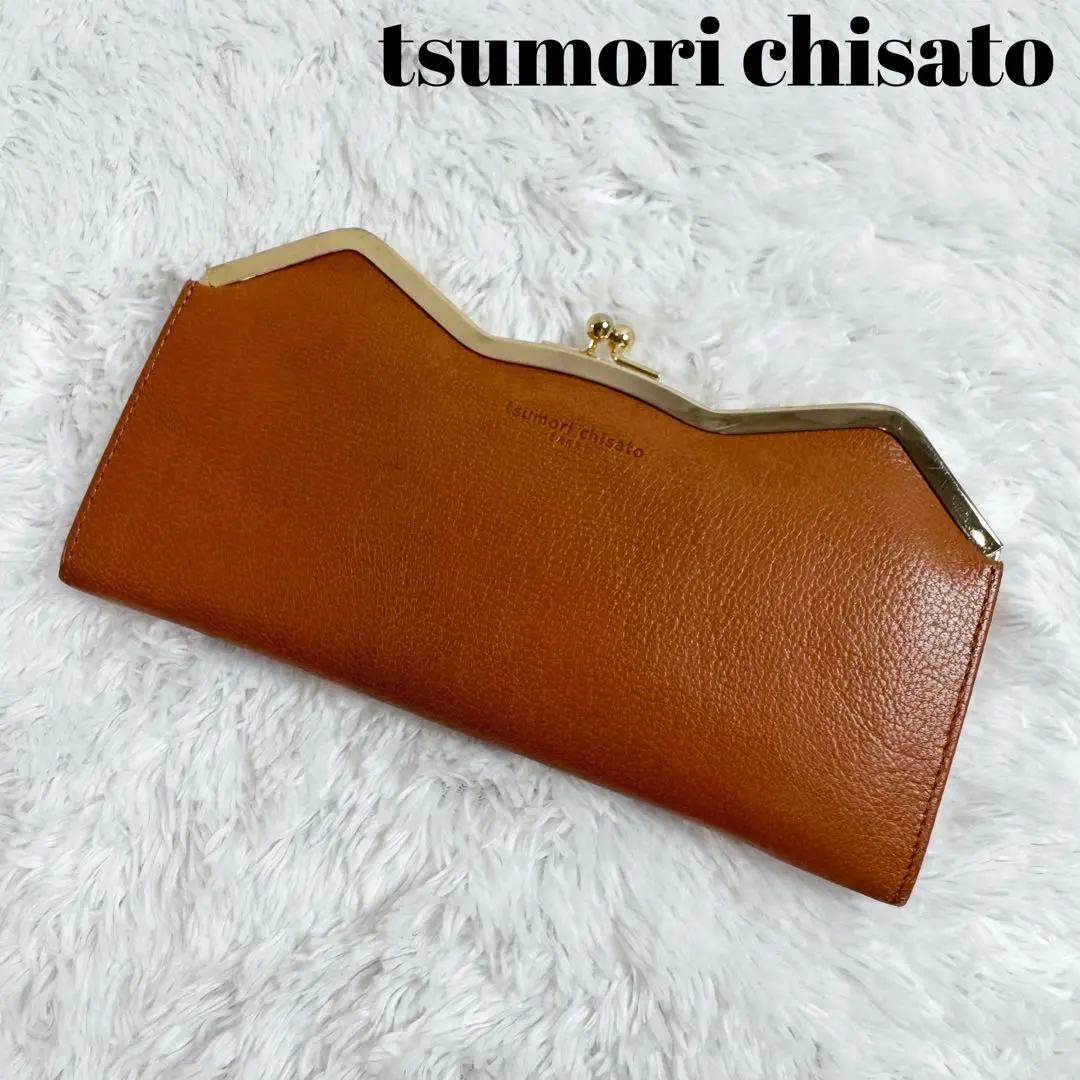 訳あり未使用品✨ツモリチサト✨長財布✨がま口✨本革✨イエロー