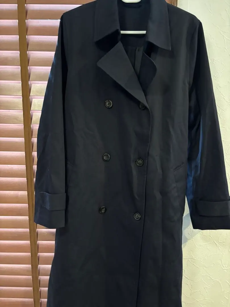 Thumbnail of GU Trench Coat, Navy, XL, with Belt