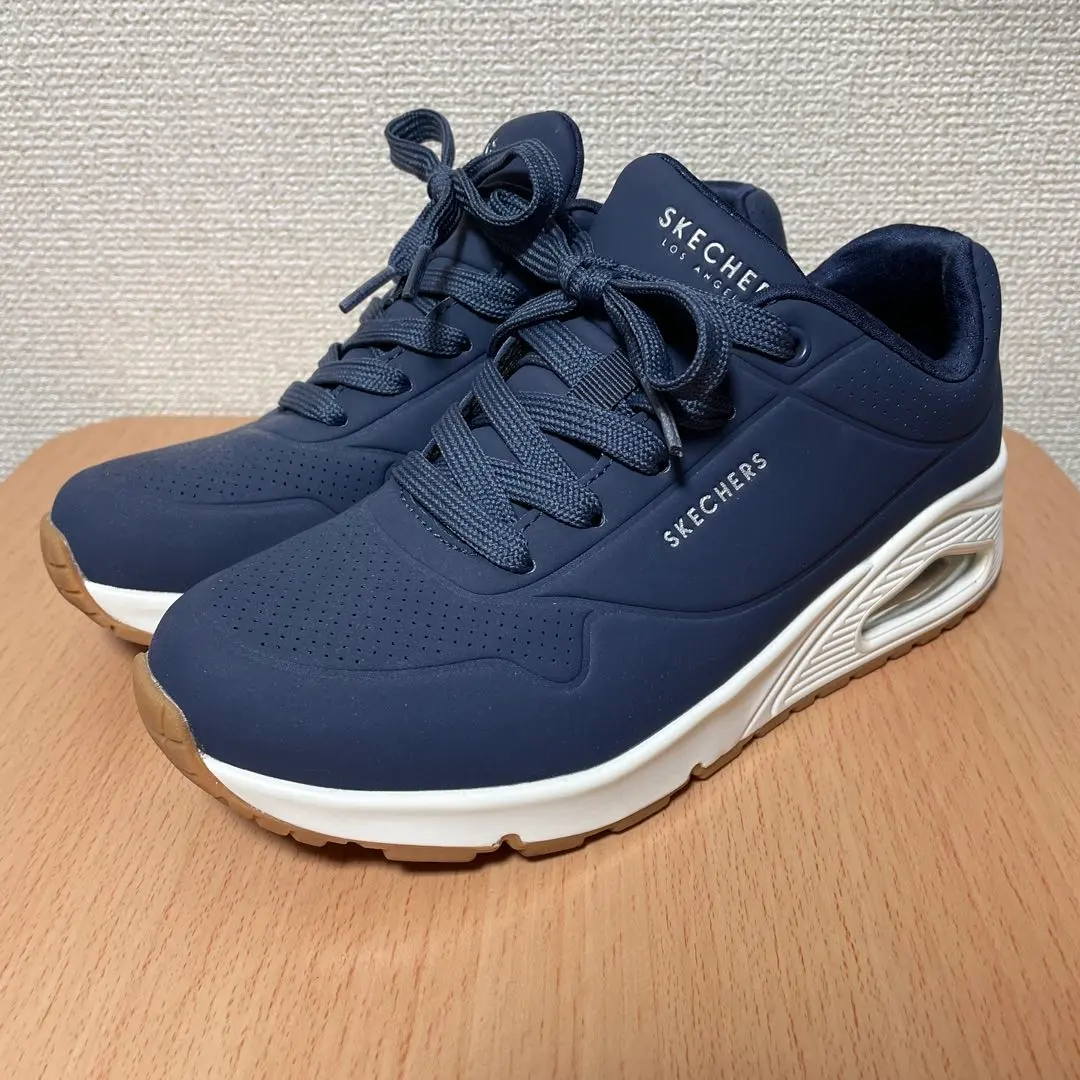 斯凱奇 氣墊涼鞋 海軍藍色 運動鞋 氣墊 24.0cm 的縮圖