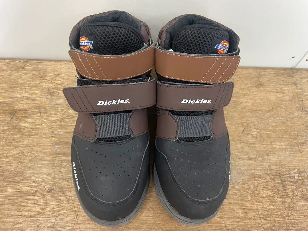 【新品】Dickies ベルクロスニーカー ブラック/ブラウン Dickies 安全靴 ディッキーズ D-3316 プロスニーカー 安全