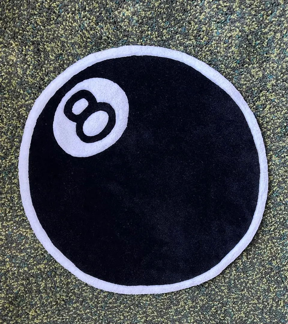 Mitubati 　stussy 8ボール　ラグ　ブラック ☆送料・関税込☆Stussy☆8-BALL RUG☆ラグ☆ (STUSSY/ラグ