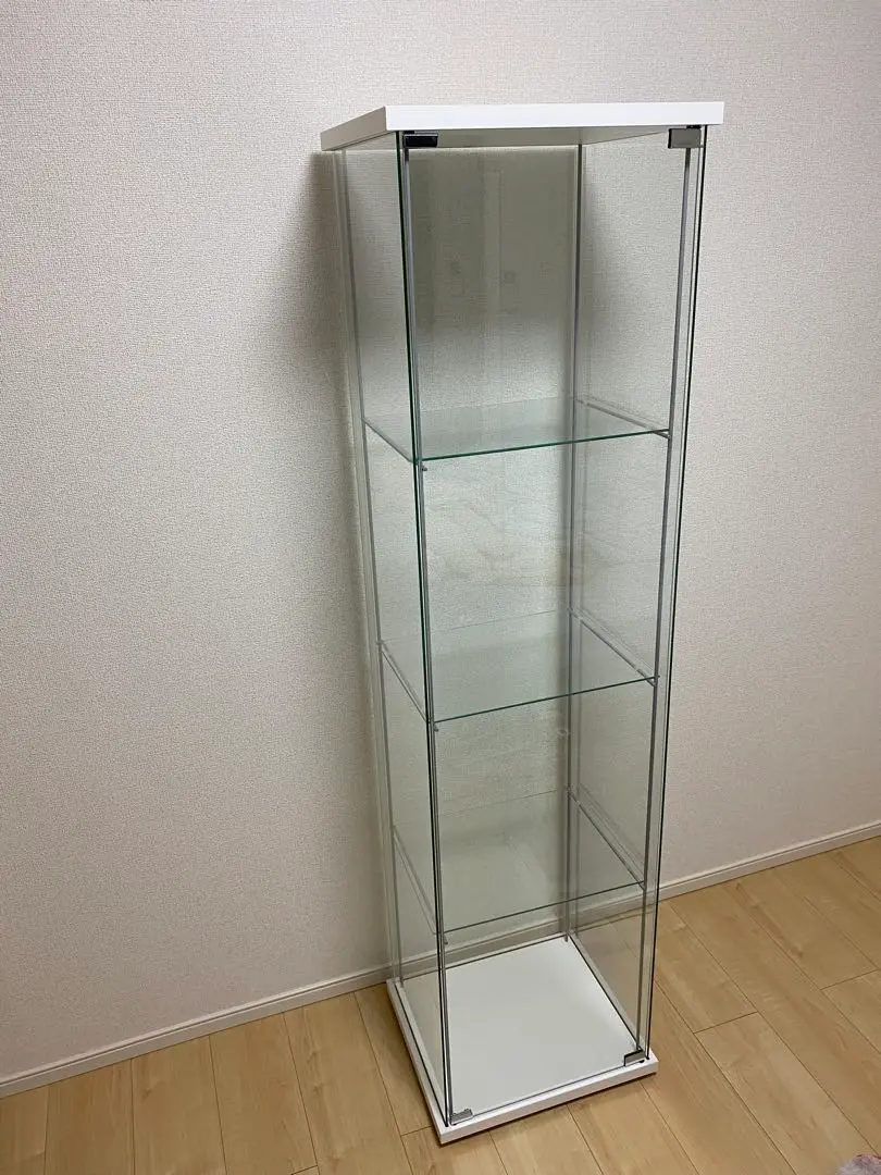 【千葉/引取限定】イケアガラスショーケースMILSBOミルスボ(配線穴加工あり) 千葉/引取限定】イケアガラスショーケースMILSBOミルスボ(配線穴