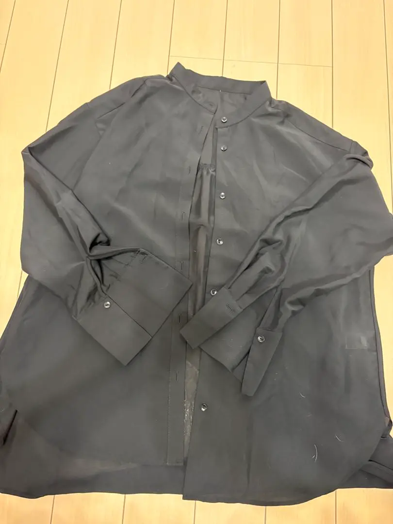 Thumbnail of Sheer black long-sleeved shirt