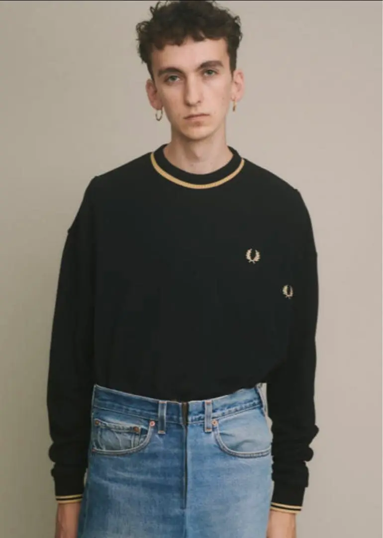 希少！ フレッドペリー×77CIRCA L/S Tシャツ リメイク フレッドペリー×ナナナナサーカ - 解体したウェアを再構築、ロゴ