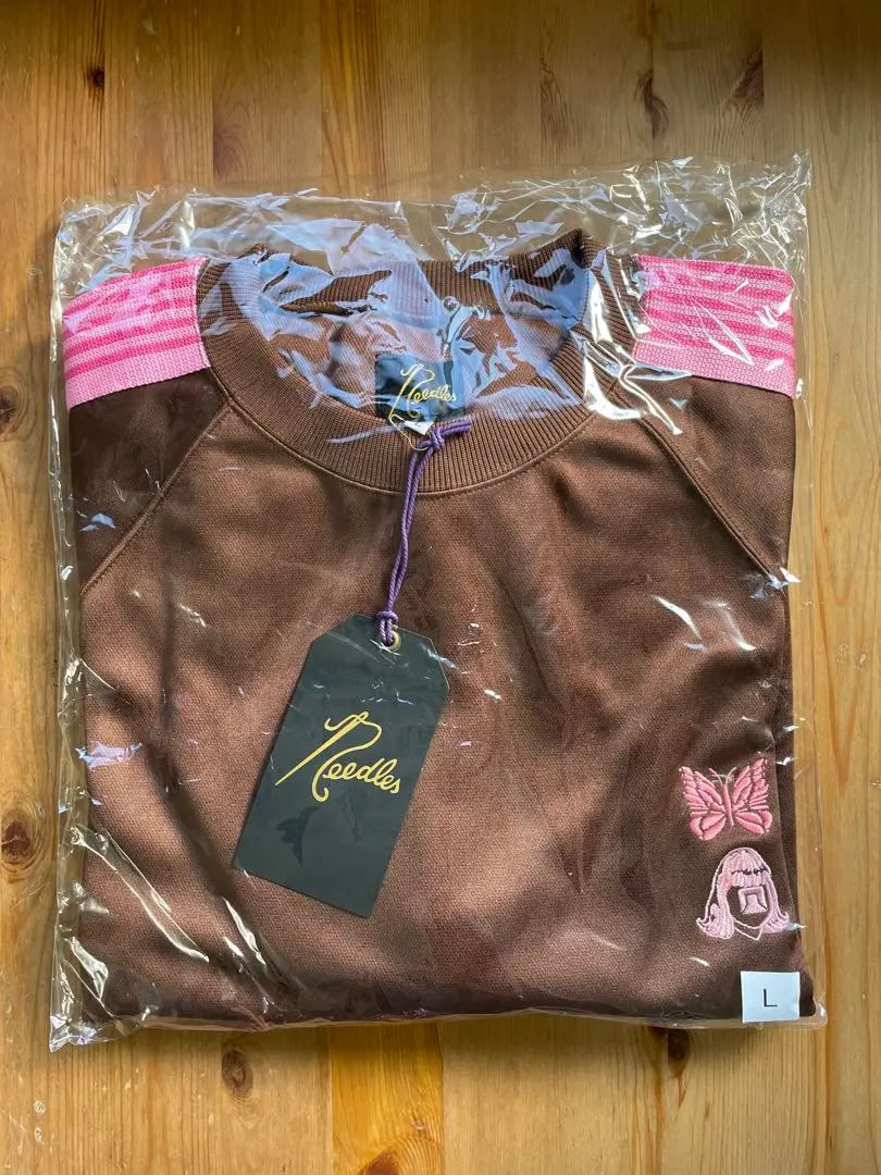 Needles×TACOMAFUJI ブラウン ピンク ストライプ パンツ M