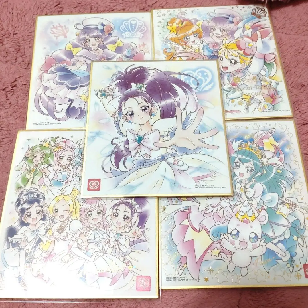 Thumbnail of Precure Shikishi Art: White Cure, Purple Cure, Green Cure - Bundle