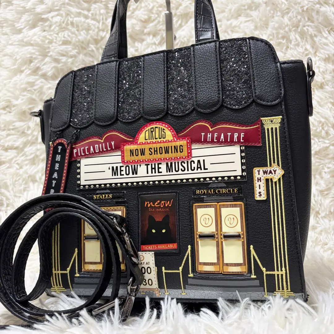 未使用❣️ Vendula LONDON ベンデューラ　ショルダーバッグ　猫 Vendula london ベンデューラ ロンドン 黒猫 ショルダーバッグ