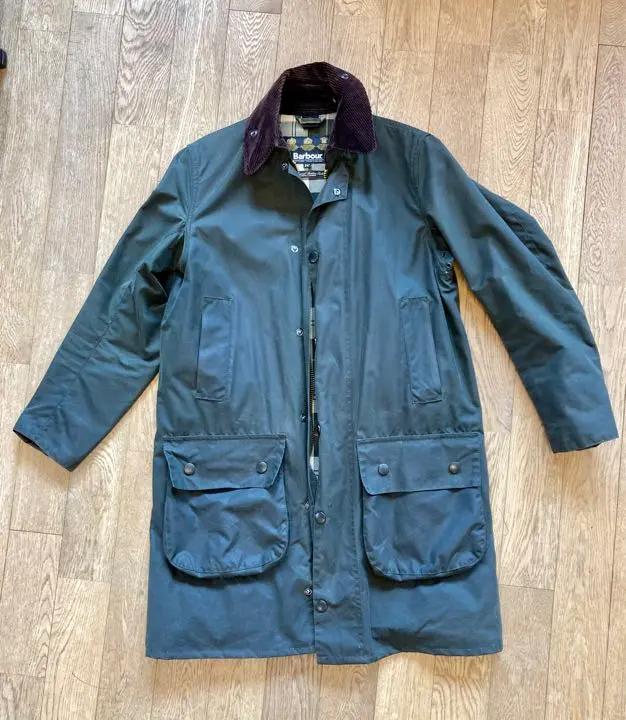 ノンオイルド　Barbour BORDER/ボーダー SL 34 バブアー BORDER / ボーダー】ワックス コットン コート（スリムフィット