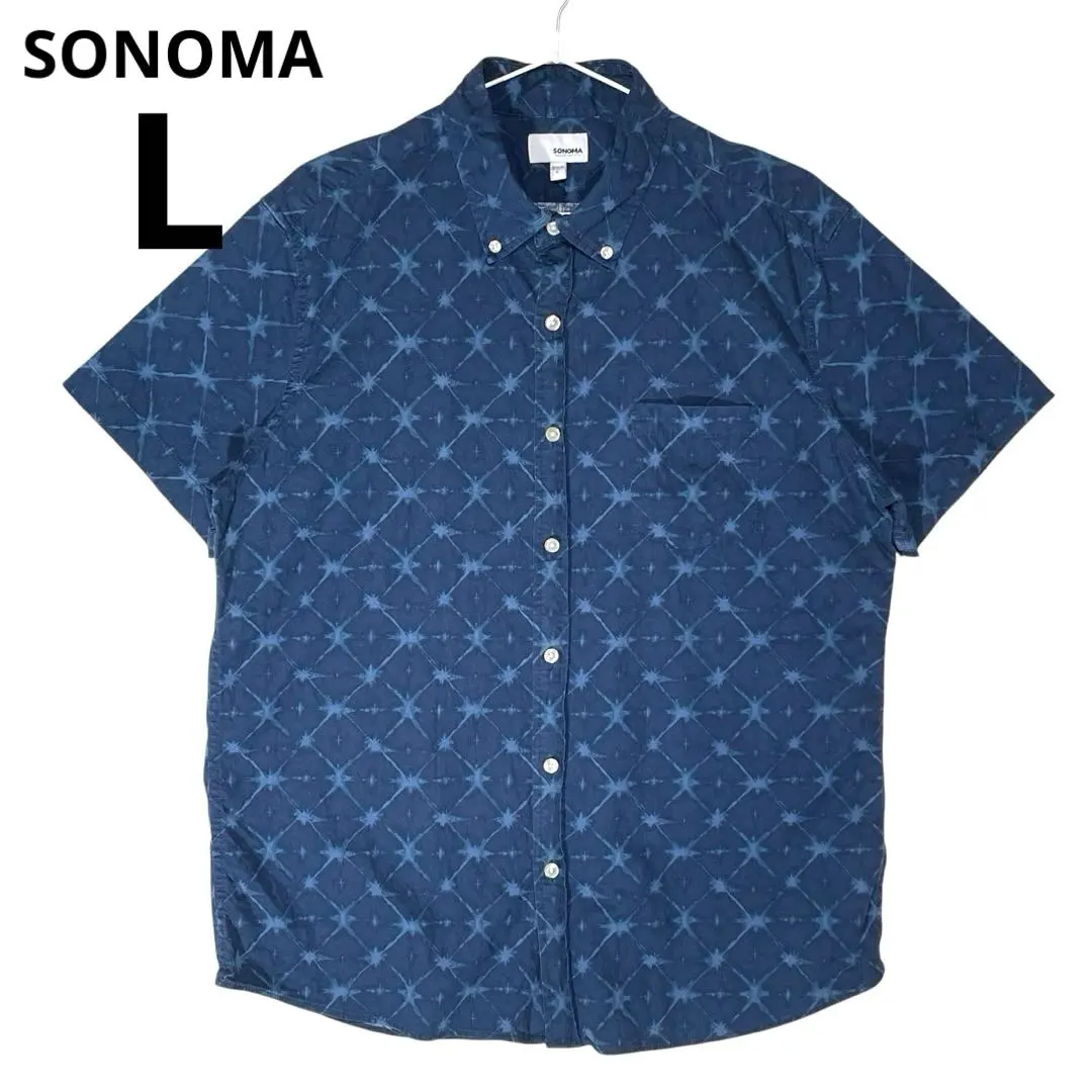 Thumbnail of SONOMA Indigo-Dyed Style Vintage Short Sleeve Shirt L