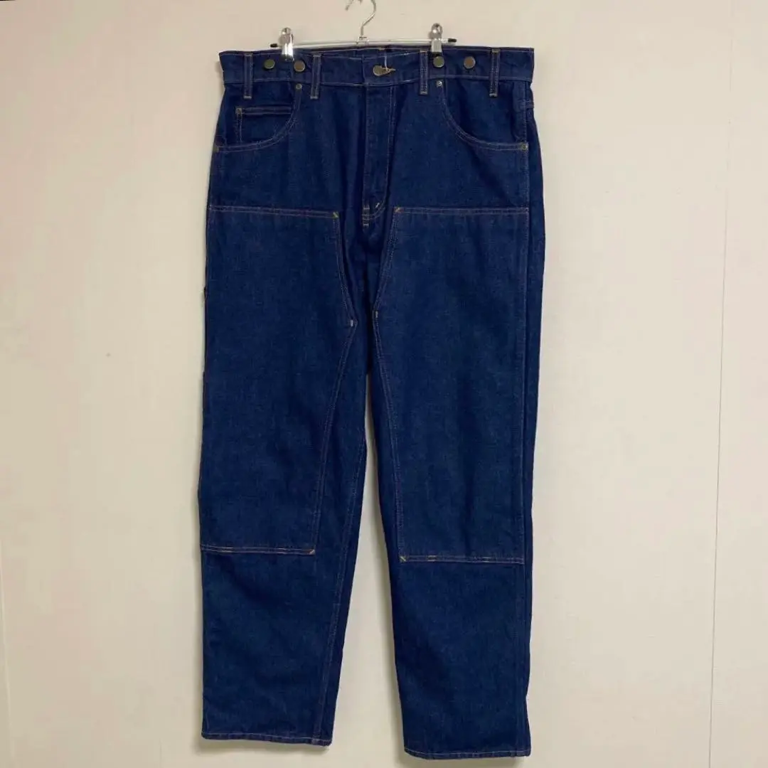 美品PRSN BLU ストレートデニム W36 L32 PRISON BLUES プリズンブルース ダブルニーワークジーンズ
