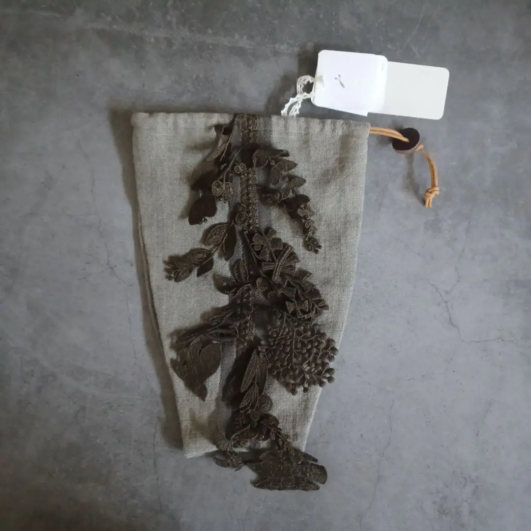 【新品未使用タグ付】ミナペルホネンforest parade 巾着型ハンドバッグ mina perhonen forest parade 巾着ショルダー -sheepskin
