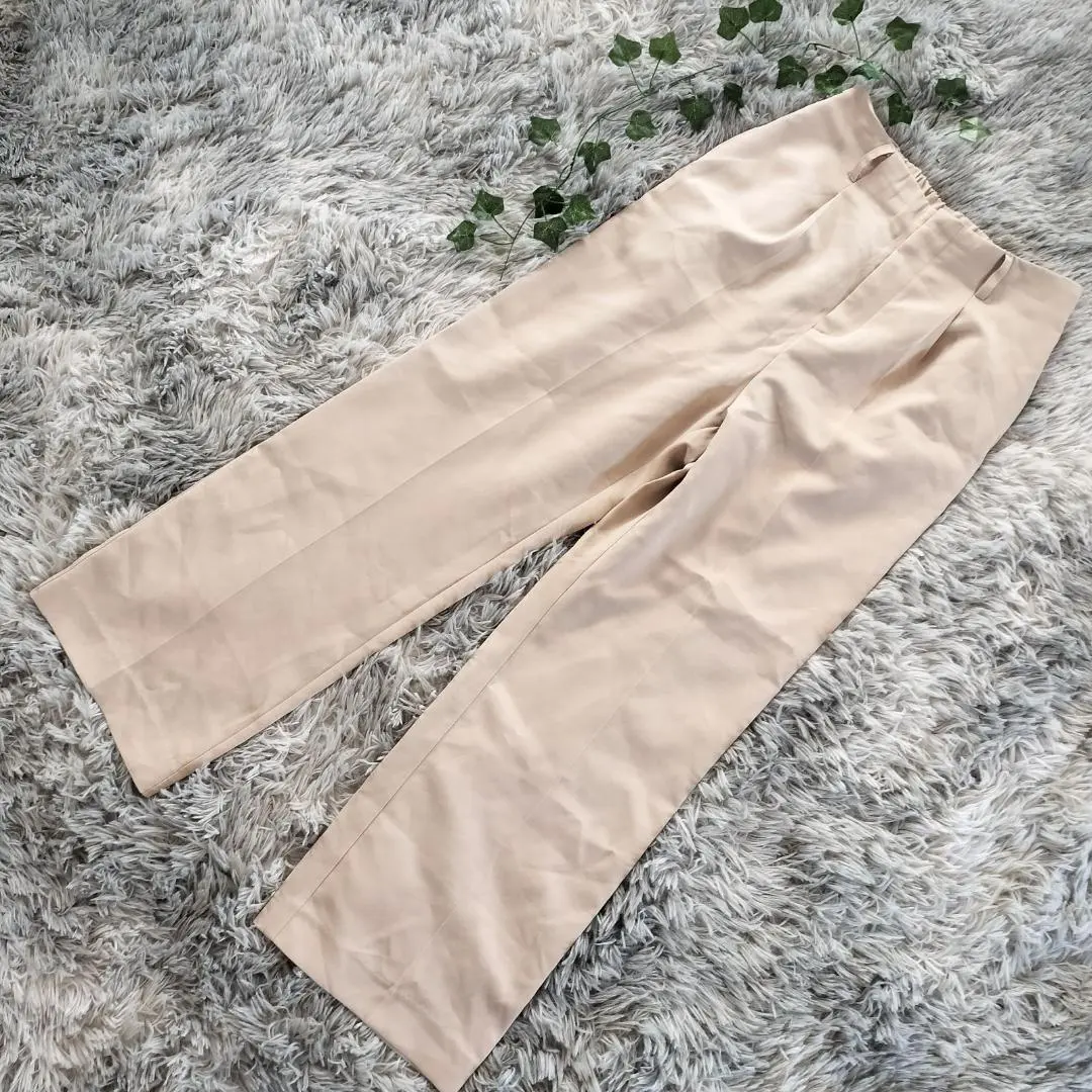 Thumbnail of earth music&ecology Flare Pants, Beige, Size M, Beautiful Legs