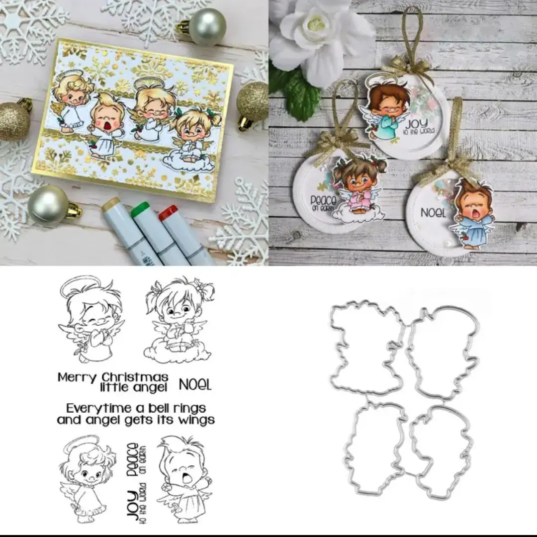 Thumbnail of Cutting Die & Clear Stamp Set: Angel