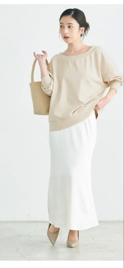 Thumbnail of [HARUKA DESIGN] 3-way Off-Shoulder Sweatshirt, Beige