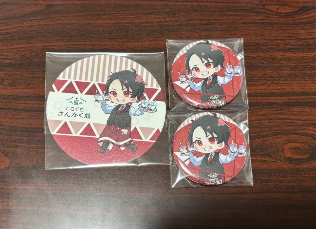 Thumbnail of Tarachio Triangle Flag Coaster Can Badge