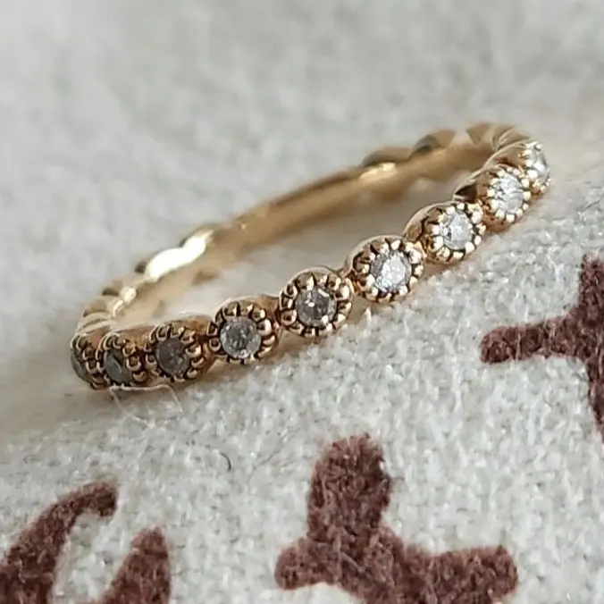 Thumbnail of Diamond ♡ No. 1 [agete] K10 Gold Pinky Ring Frill Ring