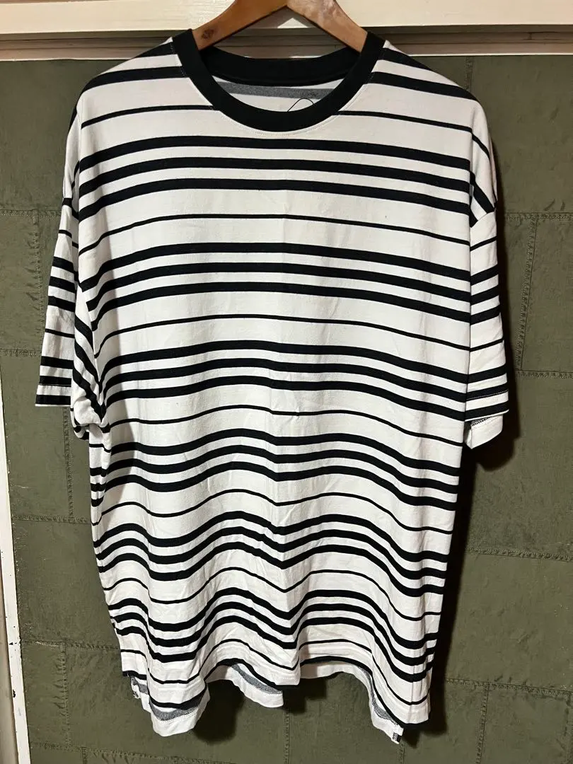Thumbnail of SHELTECH Oversized Black and White Striped T-shirt L