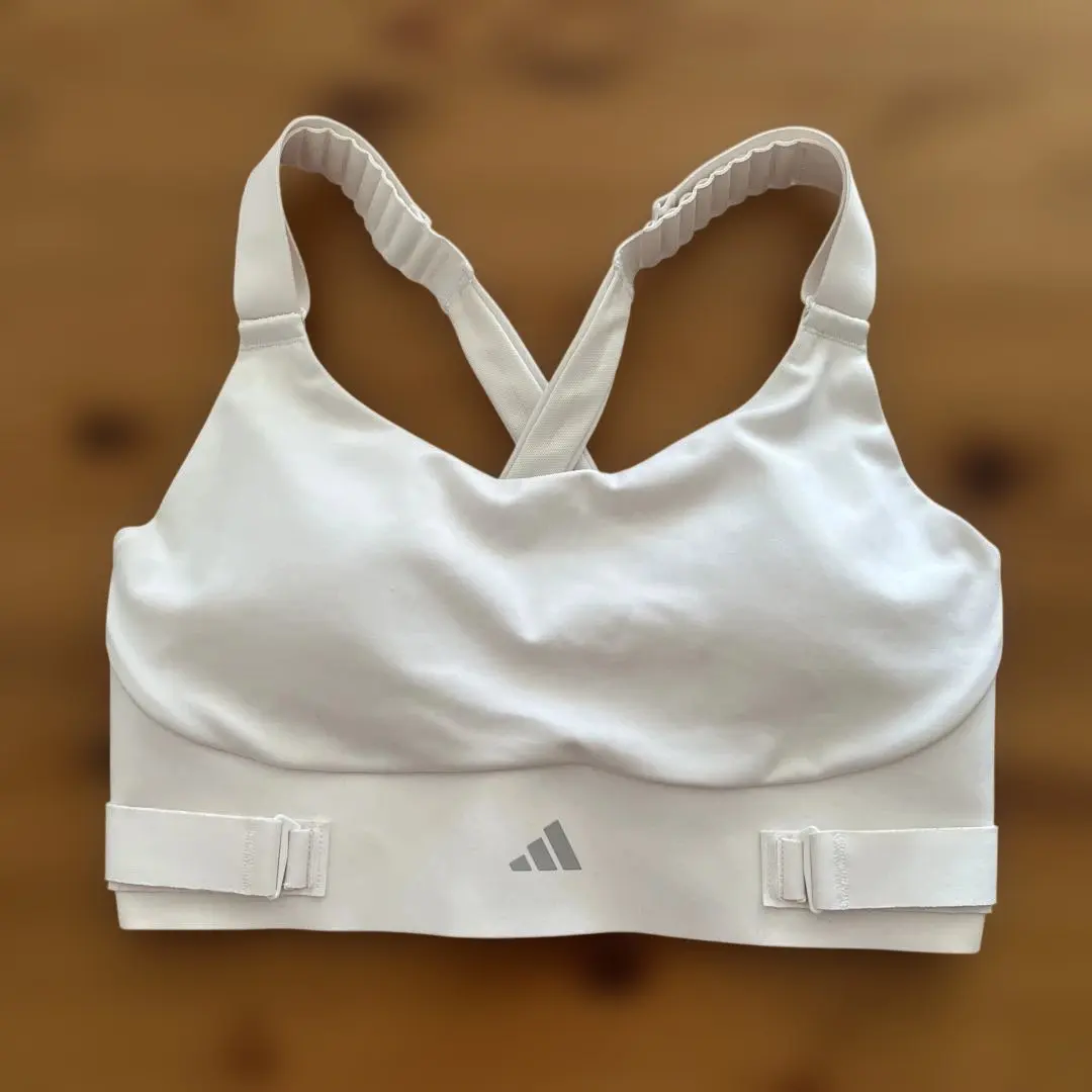 Thumbnail of adidas Luxe Run High-Support Sports Bra - White - L-CD