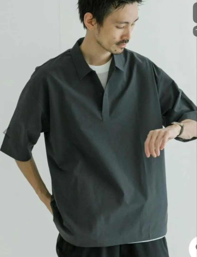 Thumbnail of URBAN RESEARCH SOLOTEX STRETCH Polo Shirt, Black