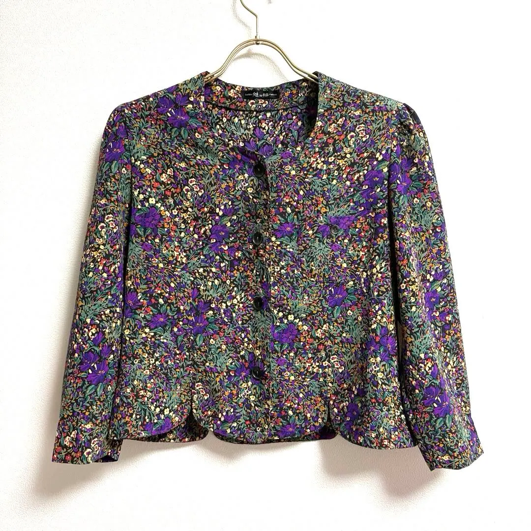 ✨日本製✨ 魅津輪 L 夾克 Liberty 復古 個性 時尚 高雅 紫色 的縮圖