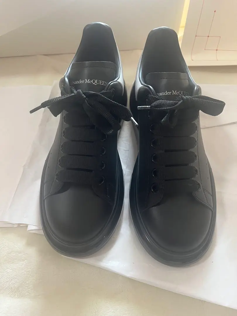 美品⭐︎Alexander McQueen 厚底ローファー39 Alexander McQueen Rare Women Loafers with Top Cross Stitch