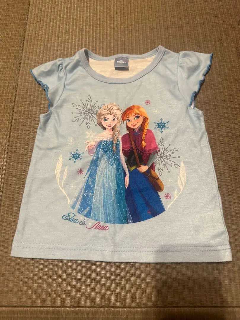 Thumbnail of Elsa and Anna T-shirt, Light Blue, Size 100