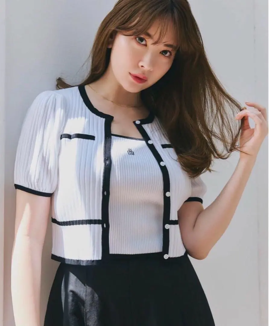 Trois Logo Bicolor Rib Knit Set - メルカリ