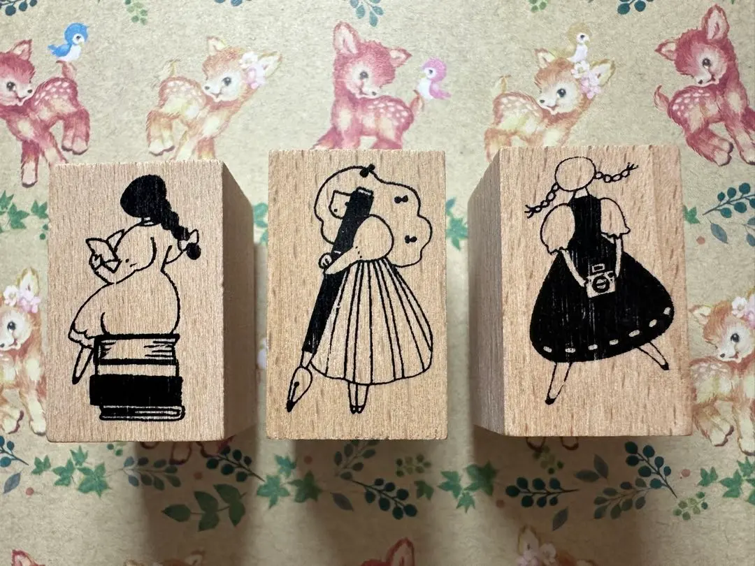 Thumbnail of Seria Rubber Stamps - Girl 3-Piece Set