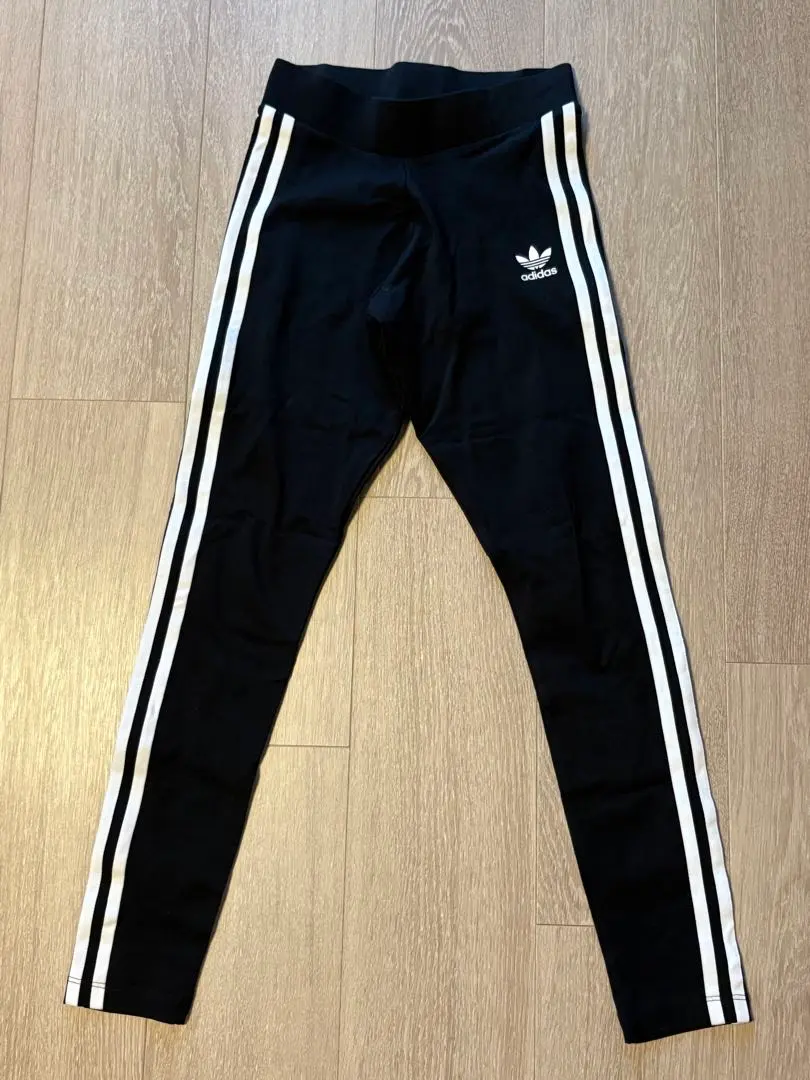 Thumbnail of Adidas Black Stripe Leggings XS New Women's