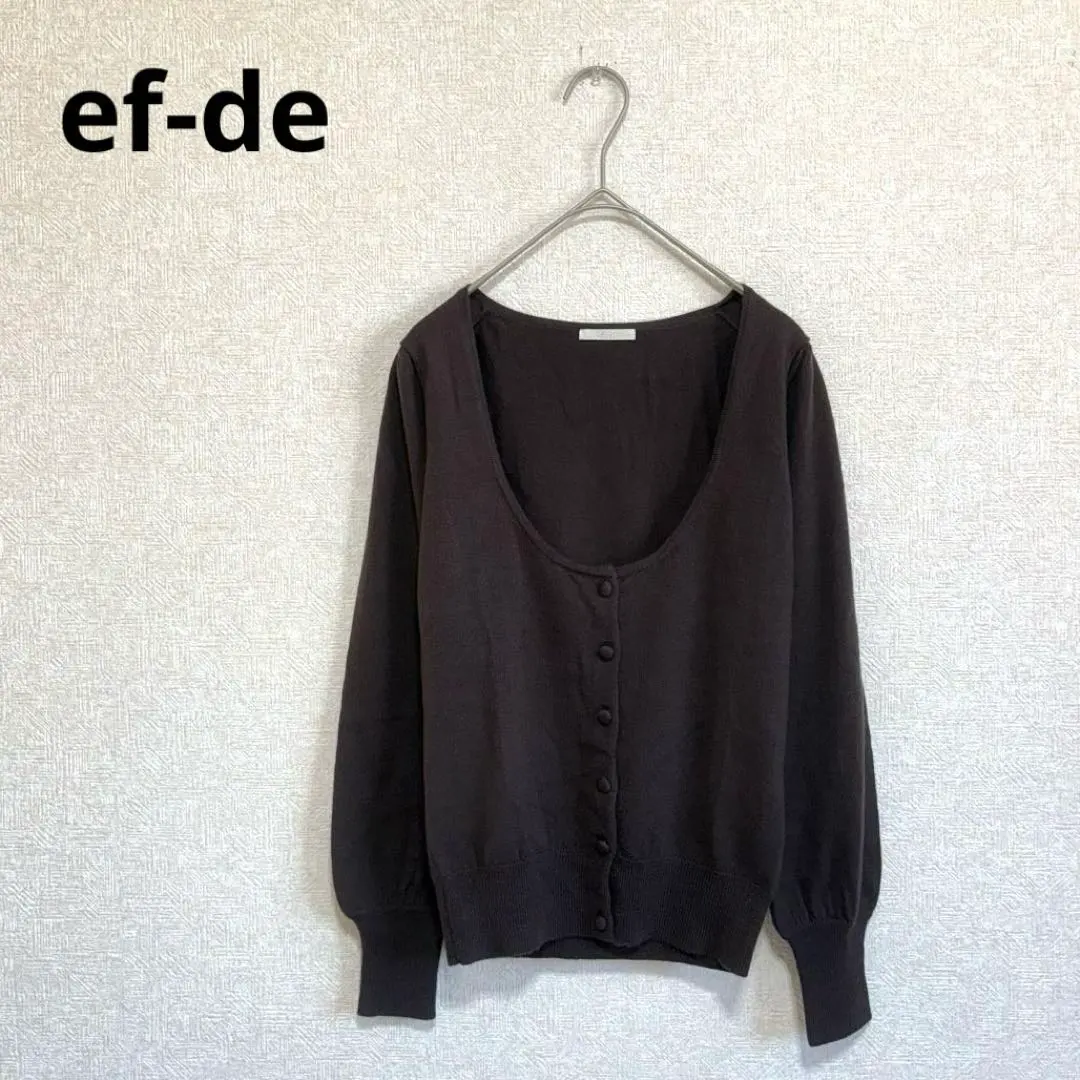 Thumbnail of ef-de Knit Cardigan, 100% Wool, Brown, S