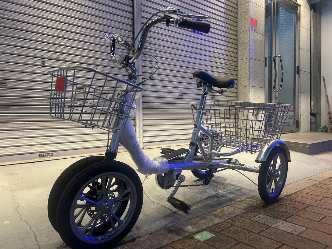 未使用DATWO 三輪自転車 14インチ 大人用三輪車 高齢者 前後カゴ付です。 大人用14インチ三輪車、三輪自転車3輪ロードバイク、大人用