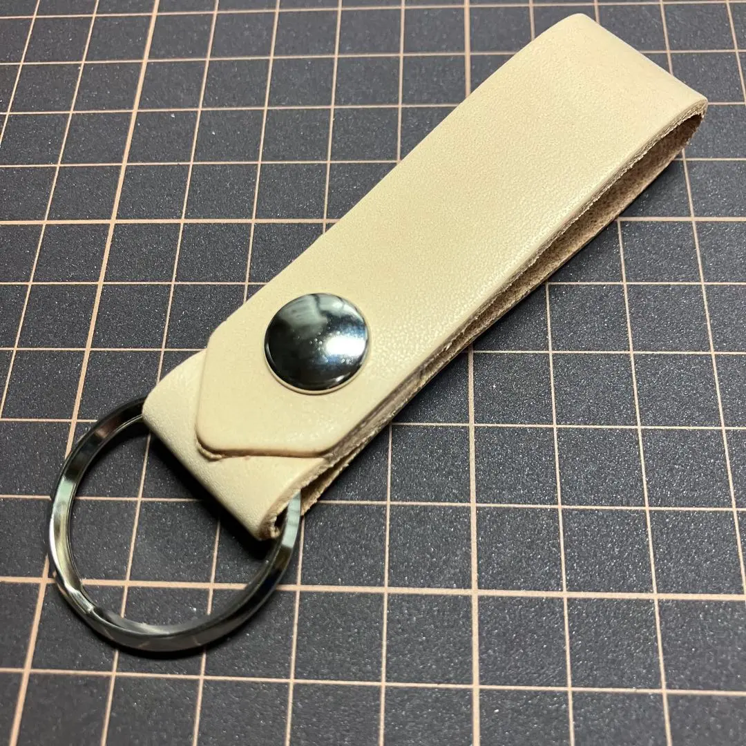 本革 姬路鞍革 原色 皮帶環鑰匙圈 牛革 #144 的縮圖