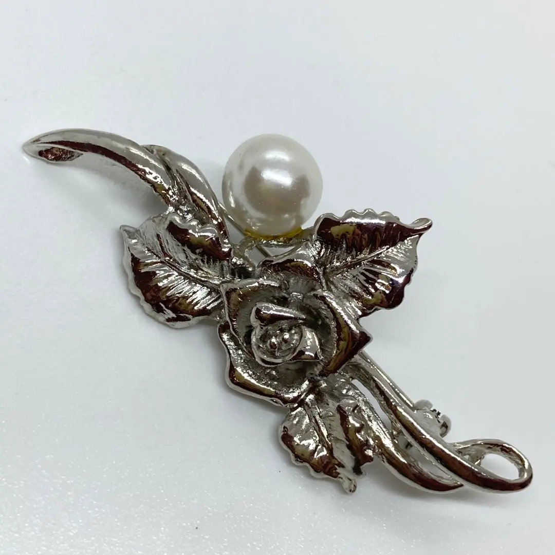 Thumbnail of 040220 Rose Vintage 3D Pearl Brooch, Can be used as an Obi Dome (Obi Belt Ornament)