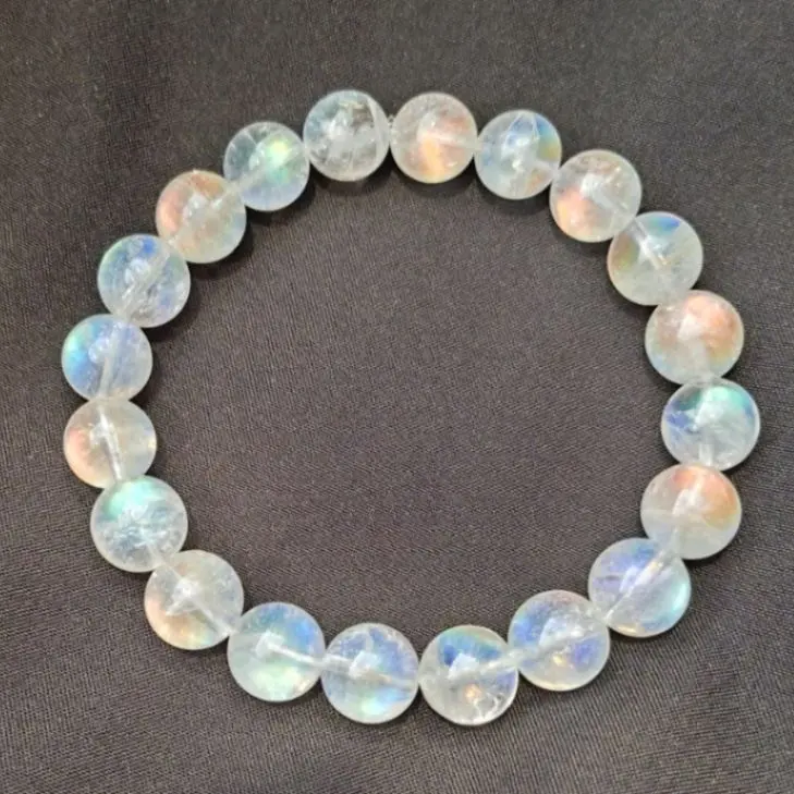 Thumbnail of Rainbow Moonstone ☆ With Appraisal Report ☆ White Labradorite Bracelet