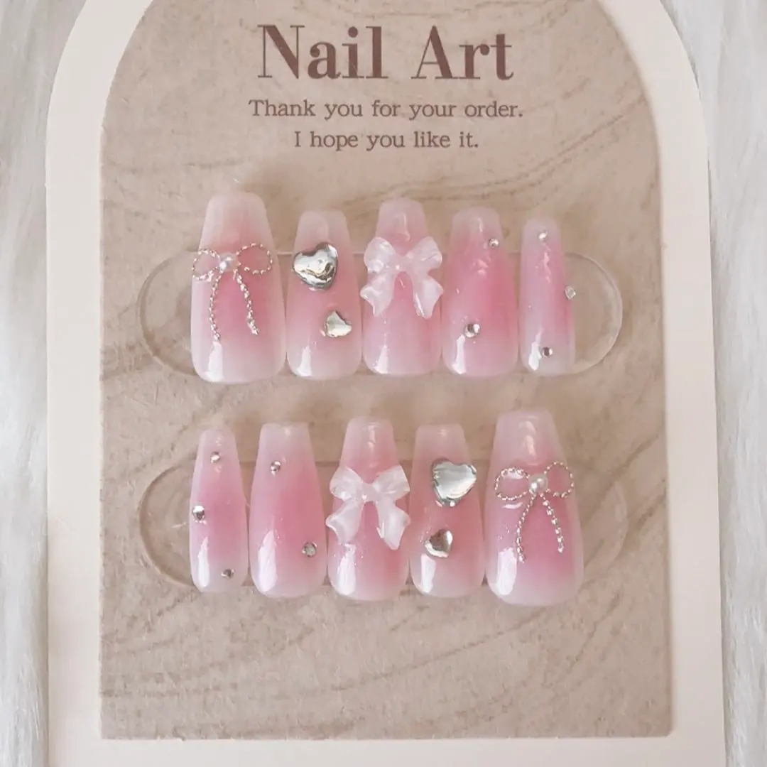 Thumbnail of Wang Hong, Menhera, Oshikatsu, Cheek Nail, Pink, Glossy, French Girly