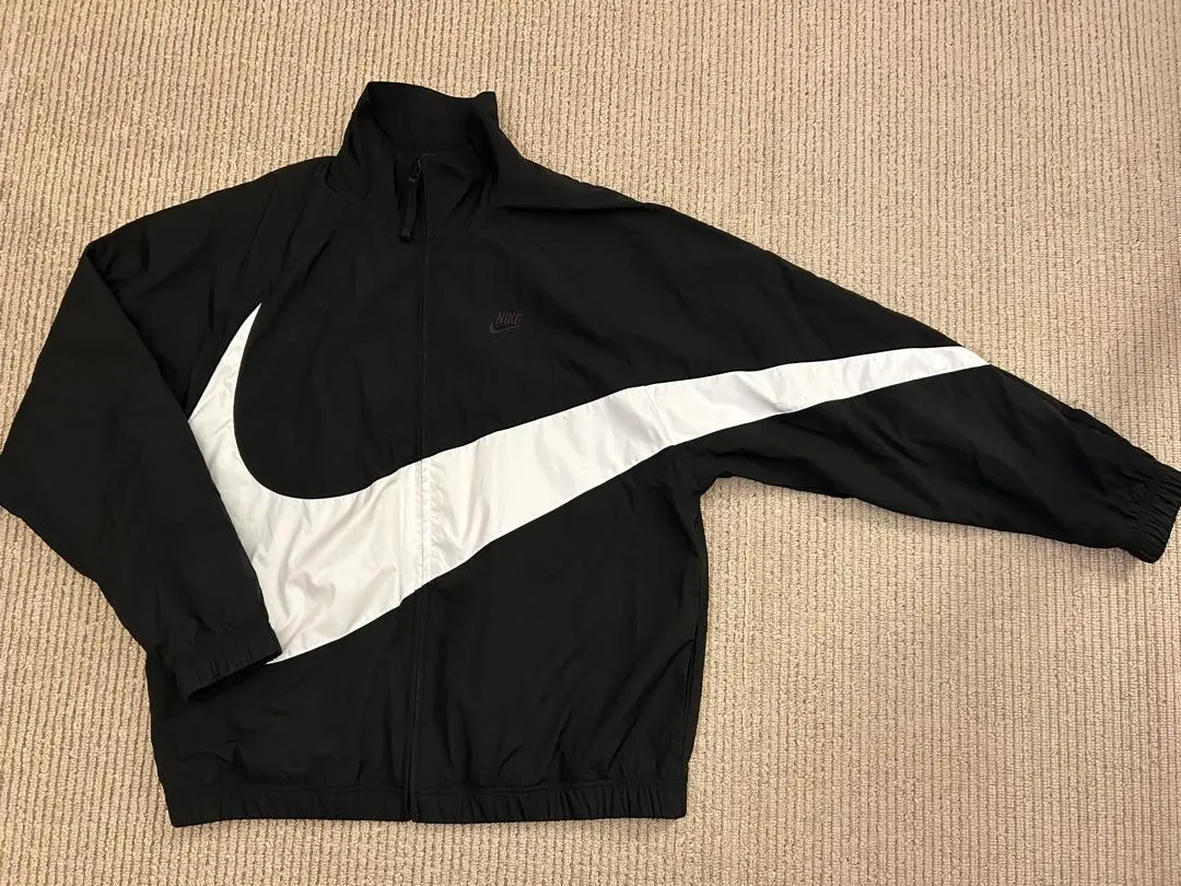 Thumbnail of NIKE XL Windbreaker Nylon Blouson Black White Logo