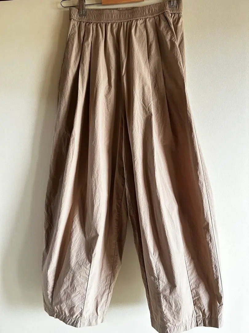 Thumbnail of Beige harem pants with an elastic waist