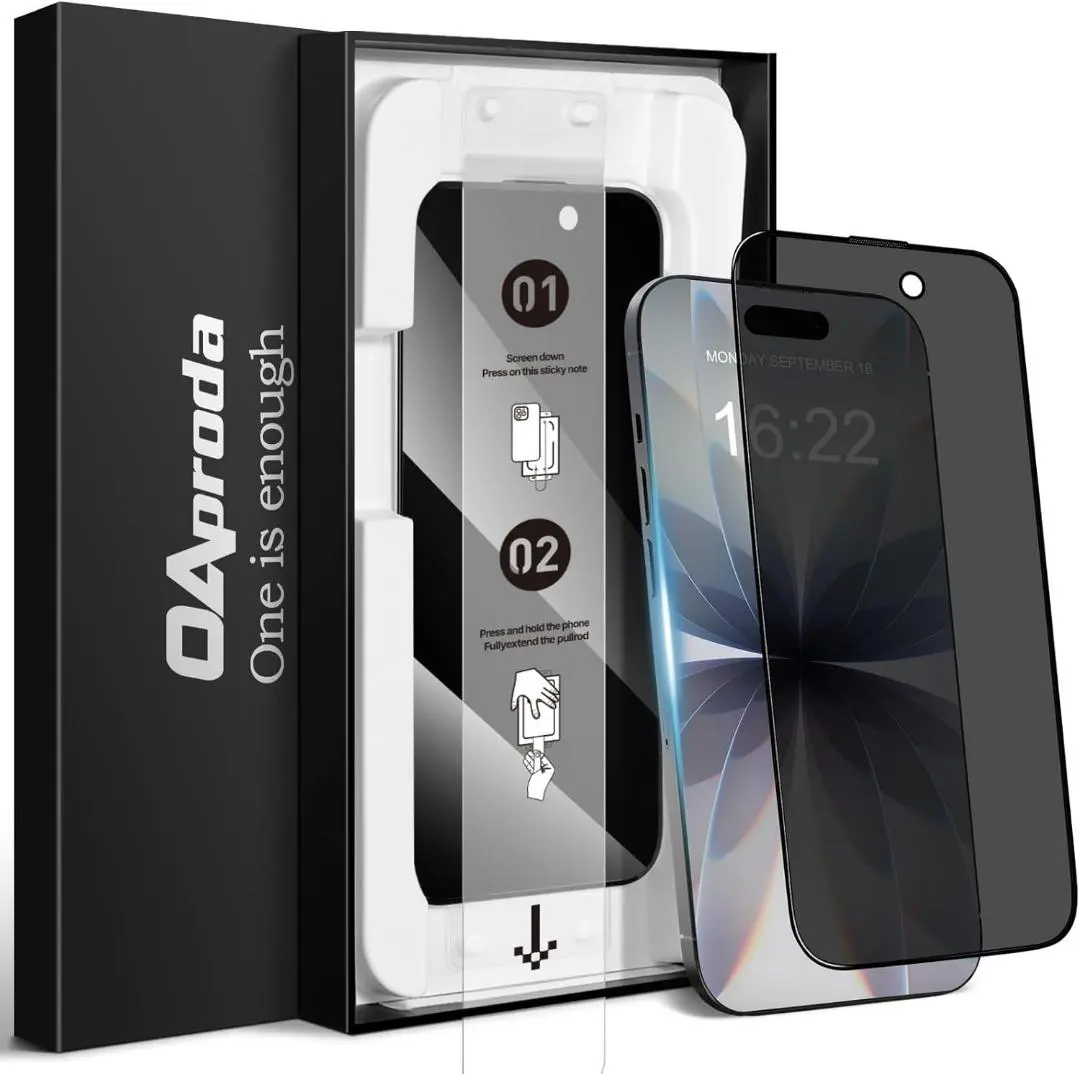 Thumbnail of Privacy Screen Protector with New Guide Frame for iPhone 17/16 Pro