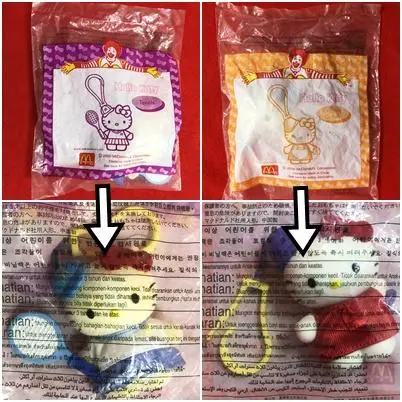 キティちゃんストラップ　レア　未開封／マクドナルドハッピーセット　テニス　シェフ ハローキティ キティちゃん テニス 50周年 マクドナルドハッピー