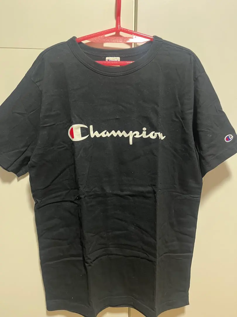 Thumbnail of Champion Black Logo T-shirt, Size L