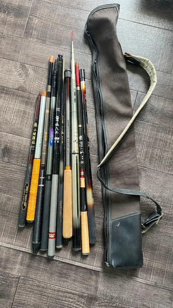 Thumbnail of Set of 10 rods for mountain stream fishing