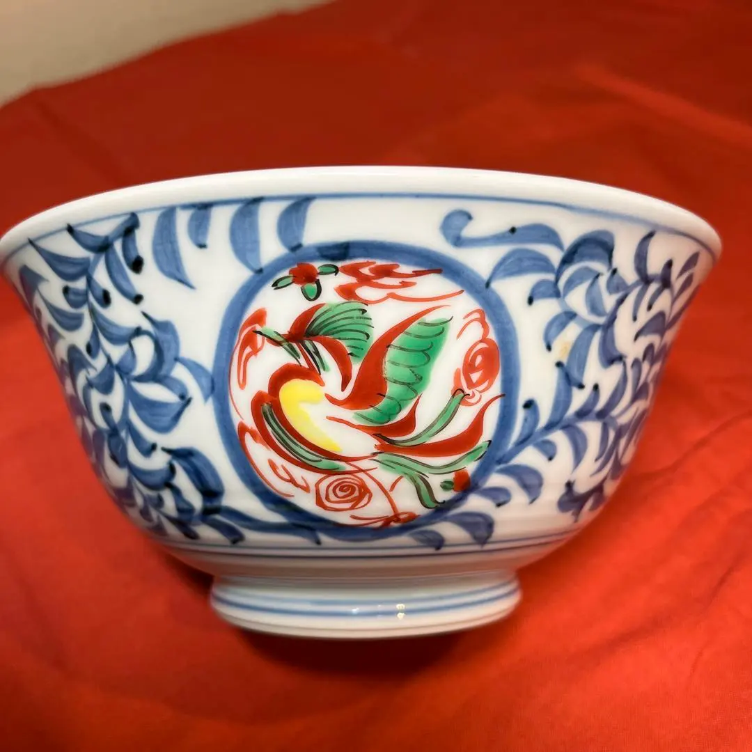 Thumbnail of Set of 5 large bowls with phoenix design by Teizan Kiln