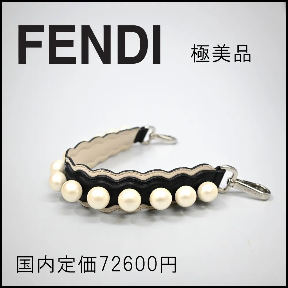 FENDI ストラップユー　パール 楽天市場】超美品 FENDI フェンディ パール ミニ ストラップユー