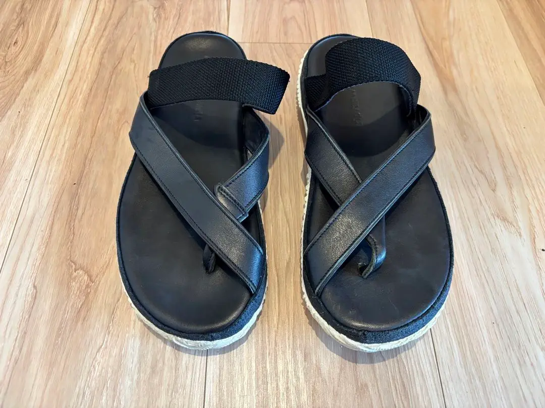 RIPVANWINKLE ブラック レザー スニーカーサンダル 26cm リップヴァンウィンクル RIPVANWINKLE Sneaker Sandal （Black