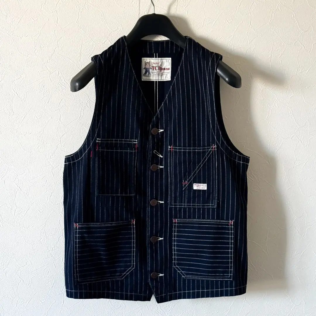 schott　ショット　ワークベスト　ウォバッシュ柄　ユニオンチケット　M schott ショット レザー ワッペン バックロゴ サイド編み込み